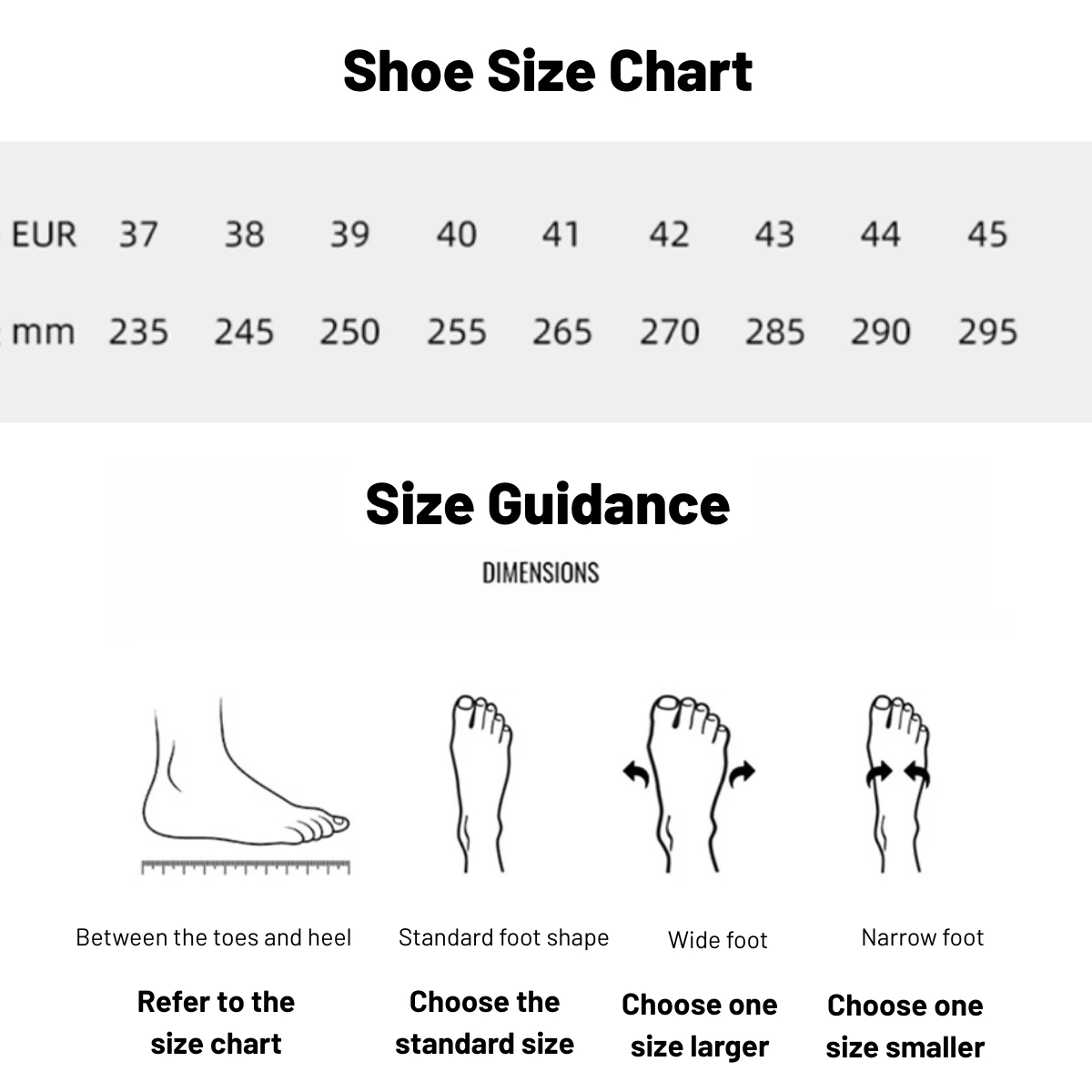 Shoe Size Chart